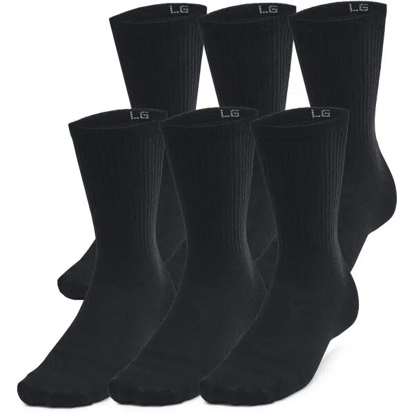 Under Armour ESSENTIAL CREW Unisex ponožky, černá, velikost L