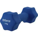 Fitforce FDBN 3 KG Jednoruční činka, tmavě modrá, velikost 3 KG
