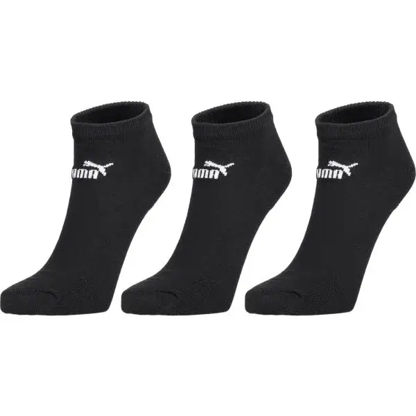 Puma ELEMENTS UNISEX PLAIN SNEAKER 3P Unisex ponožky, černá, velikost 43-46