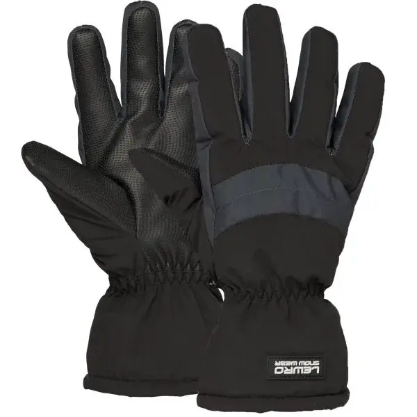 Lewro DAVONNY Dětské lyžařské rukavice, černá, velikost 8-11Y