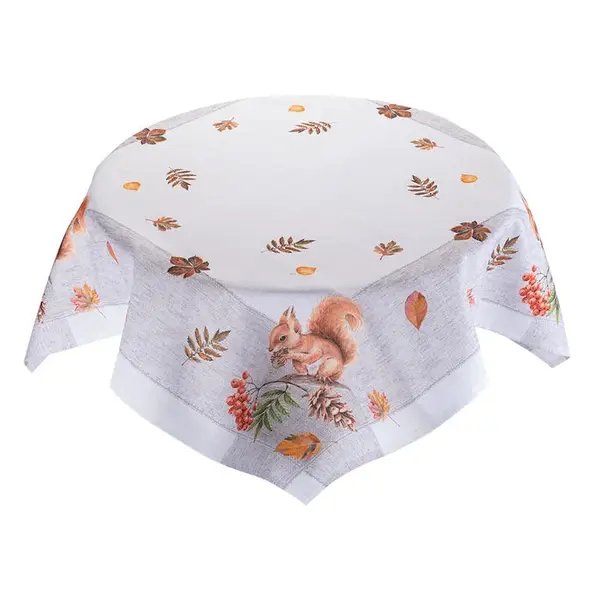 Středový ubrus s potiskem VEVERKY 85 x 85 cm