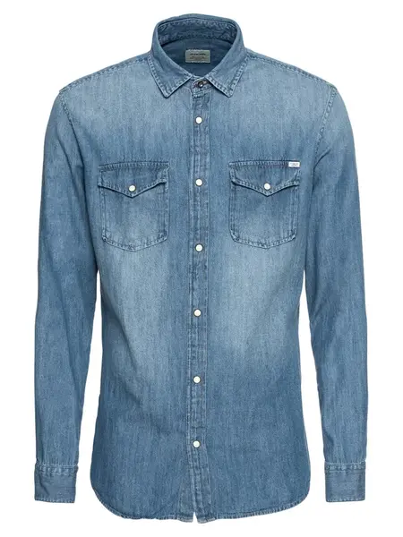 JACK & JONES Košeľa 'Sheridan'  modrá denim