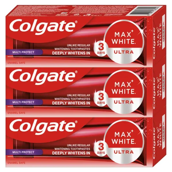 COLGATE Max White Zubní pasta Ultra Multiprotect bělicí 3 x 50 ml