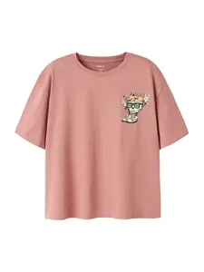 NAME IT Tričko 'NKMTHAD'  svetlozelená / rosé / čierna / biela