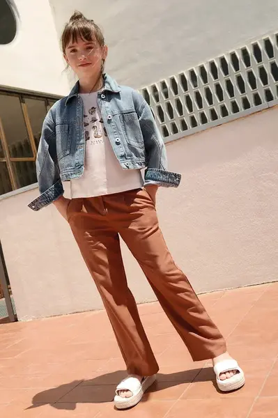 Mayoral Detské nohavice s prímesou ľanu Mayoral