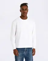 Tričko Organic Basics True Heavy Boxy Fit Long Sleeve Tee White