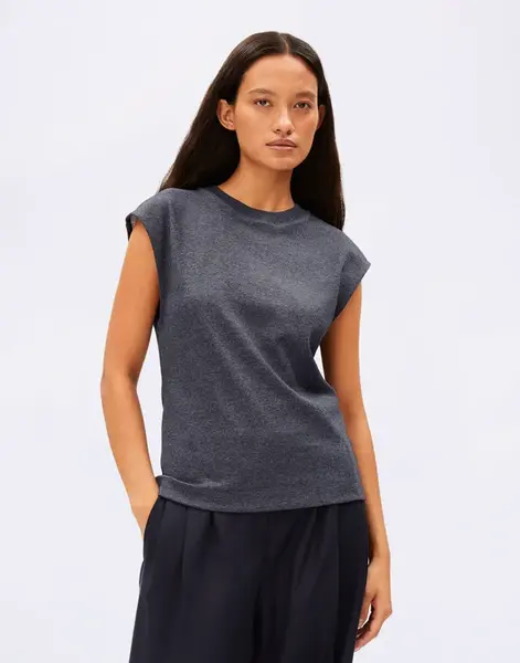 Armedangels Un-wasted Top 3595 steel melange-undyed M