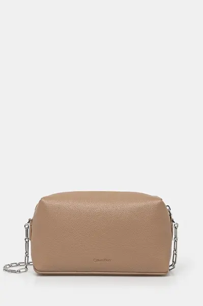 Kabelka Calvin Klein hnědá barva, K60K612788