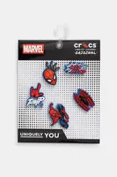 Připínačky na obuv Crocs Spiderman 5-pack