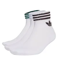 ADIDAS ORIGINALS Ponožky '3-Stripes Ankle 3 Pairs'  pastelovo modrá / tmavohnedá / tmavozelená / biela
