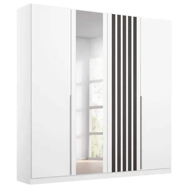 Rauch Möbel ŠATNÍ SKŘÍŇ S OTOČNÝMI DVEŘMI, bílá, 181/210/54 cm