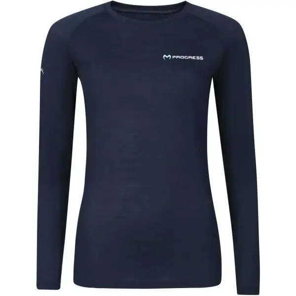 PROGRESS MA NDRZ 125 Dámské merino triko s dlouhým rukávem, černá, velikost