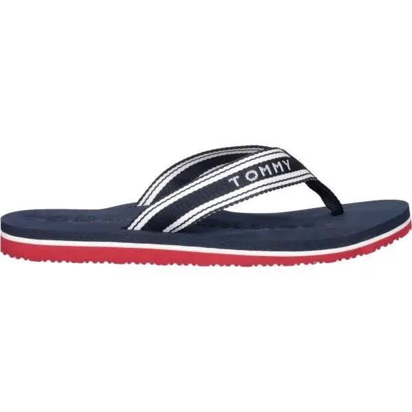 Tommy Hilfiger TH WEBBING SUMMER SANDAL Dámské žabky, tmavě modrá, velikost