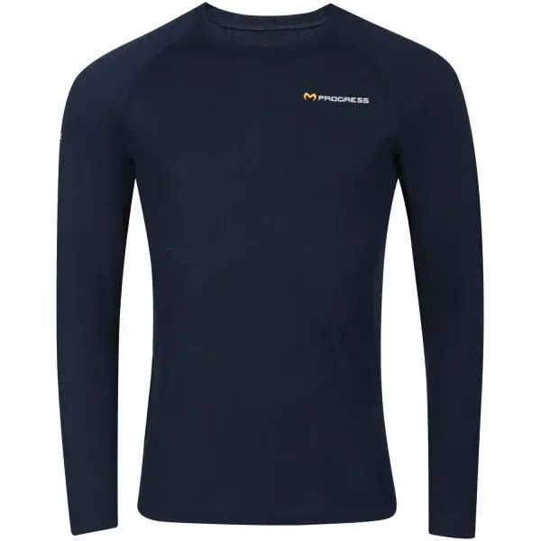 PROGRESS MA NDR 125 Pánské merino triko s dlouhým rukávem, černá, velikost