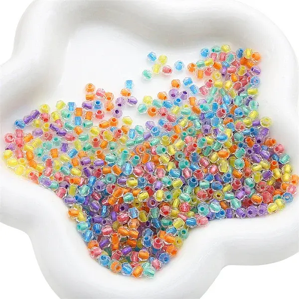 100Pcs Transparent Glass Beads