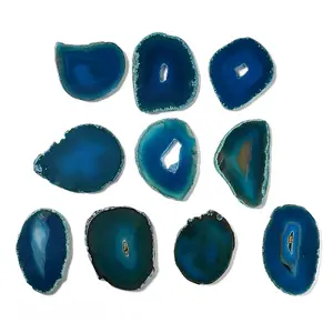 Natural Druzy Agate Slice Cabochons