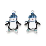 Rack Plating Alloy Enamel Penguin Pendants