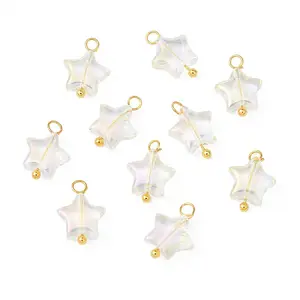 10Pcs Glass Pendants