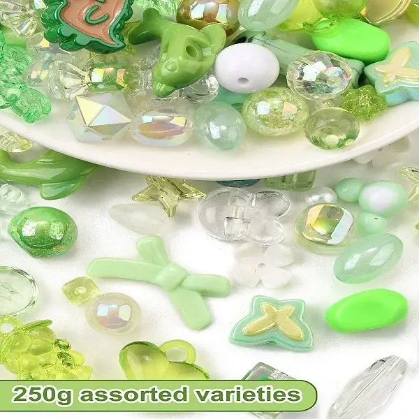 250G Opaque & Transparent Acrylic Beads