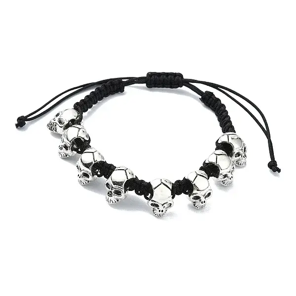 Adjustable Alloy Braided Beads Bracelets
