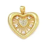 Brass Micro Pave Clear Cubic Zirconia Pendants