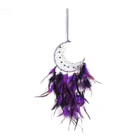 Moon Woven Web/Net with Feather Wall Hanging Decorations