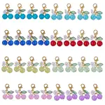 32Pcs 8 Colors Cherry Acrylic & Glass Pendant Decoration