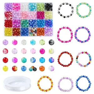 DIY Round Glass Beads Bracelets Jewelry Making Kits