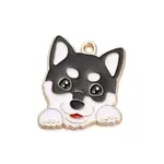 Animal Puppy Alloy Enamel Pendants
