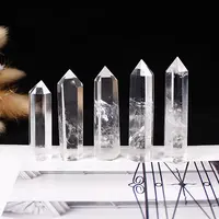 Natural Quartz Crystal Hexagonal Prism Display Decorations