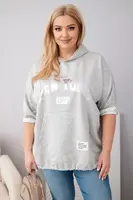 Kesi Plus Size dámska viskózová mikina s kapucňou