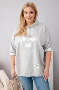 Kesi Plus Size dámska viskózová mikina s kapucňou