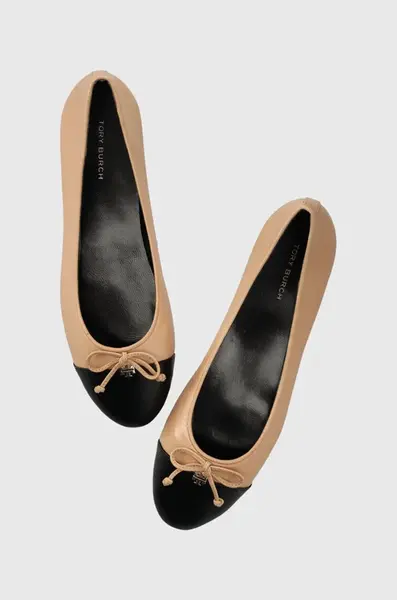 Kožené baleríny Tory Burch CAP-TOE BALLET