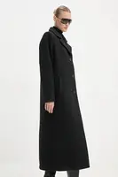 Kabát s příměsí vlny Résumé TrivahRS černá barva, přechodný, 219321057