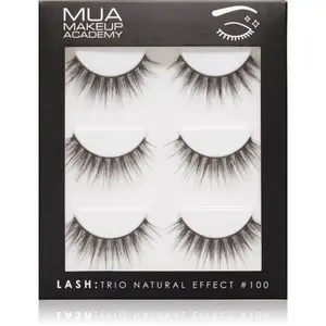 MUA Makeup Academy Lashes Natural Effect umelé mihalnice #100 3 pár