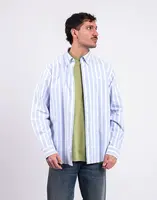 Carhartt WIP L/S Deven Shirt Deven Stripe, Bleach/White XL