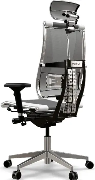 METTA Kancelářská židle YOGA 4D Free2, světle šedo-bílá