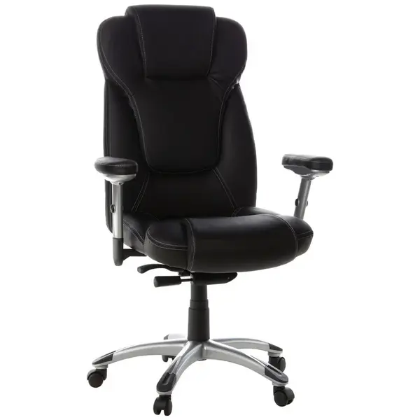 MID.YOU KANCELÁŘSKÉ KŘESLO, vzhled kůže, barvy stříbra, černá