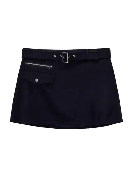 Pull&Bear Sukňa  námornícka modrá