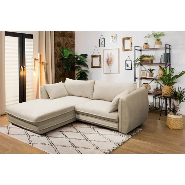 MID.YOU ROHOVÁ SEDAČKA, textil, béžová