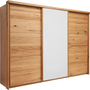 Linea Natura SKŘÍŇ S POSUVNÝMI DVEŘMI, dub, bílá, barvy dubu, 285/216/70 cm