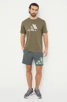 Tréninkové tričko adidas Performance Training Essentials zelená barva, s potiskem, IM7452