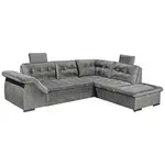 MID.YOU ROHOVÁ SEDAČKA, textil, šedá