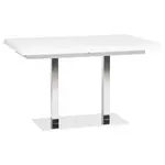 MID.YOU JÍDELNÍ STŮL, bílá, barvy nerez oceli, 120-200/80/74 cm