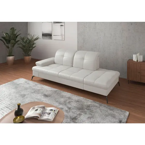 Sit & More LENOŠKA, textil, kůže, bílá