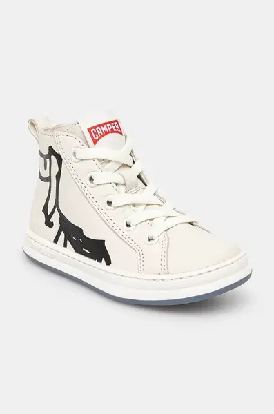 Dětské kožené kecky Camper TWS béžová barva, K900261.009