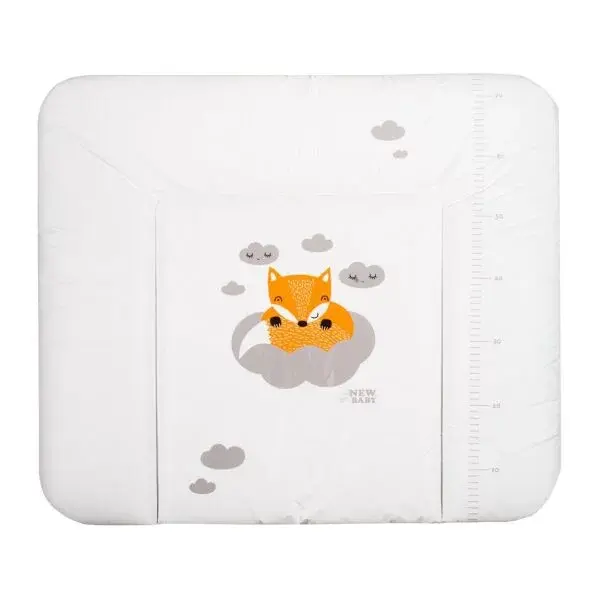 NEW BABY LIŠKA Prebaľovacia mäkká podložka, biela, veľkosť