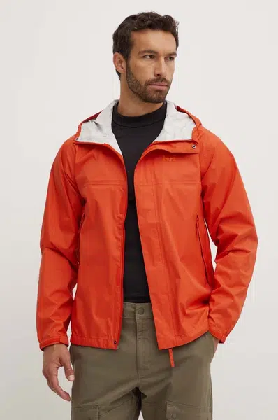 Nepromokavá bunda Helly Hansen Loke pánská, oranžová barva, 62252-402
