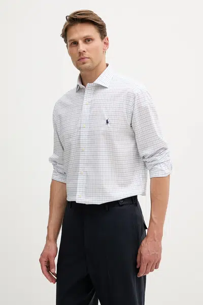 Bavlněná košile Polo Ralph Lauren pánská, růžová barva, regular, s italským límcem, 712969006