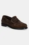 Semišové mokasíny Tommy Hilfiger CLASSIC HILFIGER SUEDE LOAFER pánské, hnědá barva, FM0FM05363